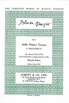 PEERSON - SELFE PITTIES TEARES (O TRAENENFLUT) MOTET FOR CHORUS (S.S.A.T.B.)
