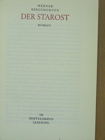 Werner Bergengruen - Der Starost [antikvár]