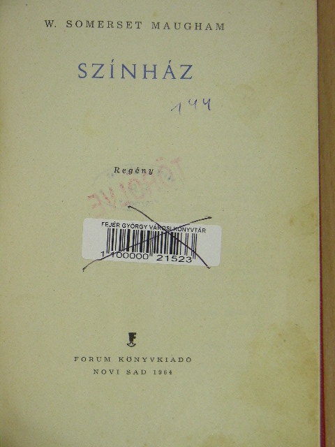 W. Somerset Maugham - Színház [antikvár]