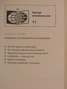 Salamon Zoltán - Közösségi gondolkodás és felelősség [antikvár]