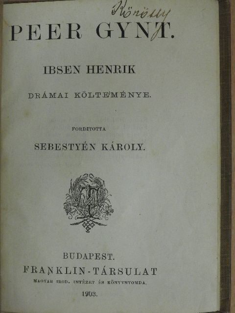 Henrik Ibsen - Peer Gynt [antikvár]