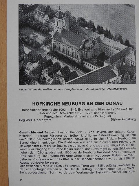 Albert Lindel - Hofkirche Neuburg an der Donau [antikvár]