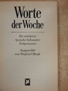 Winfried Maass - Worte der Woche [antikvár]