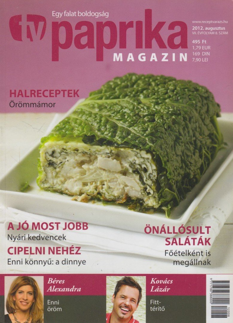 ZSIGMOND GÁBOR - TV paprika magazin 2012. augusztus [antikvár]