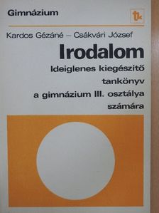 Csákvári József - Irodalom III. [antikvár]