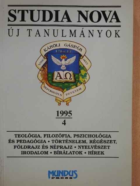 Beke Albert - Studia Nova 1995/4. [antikvár]