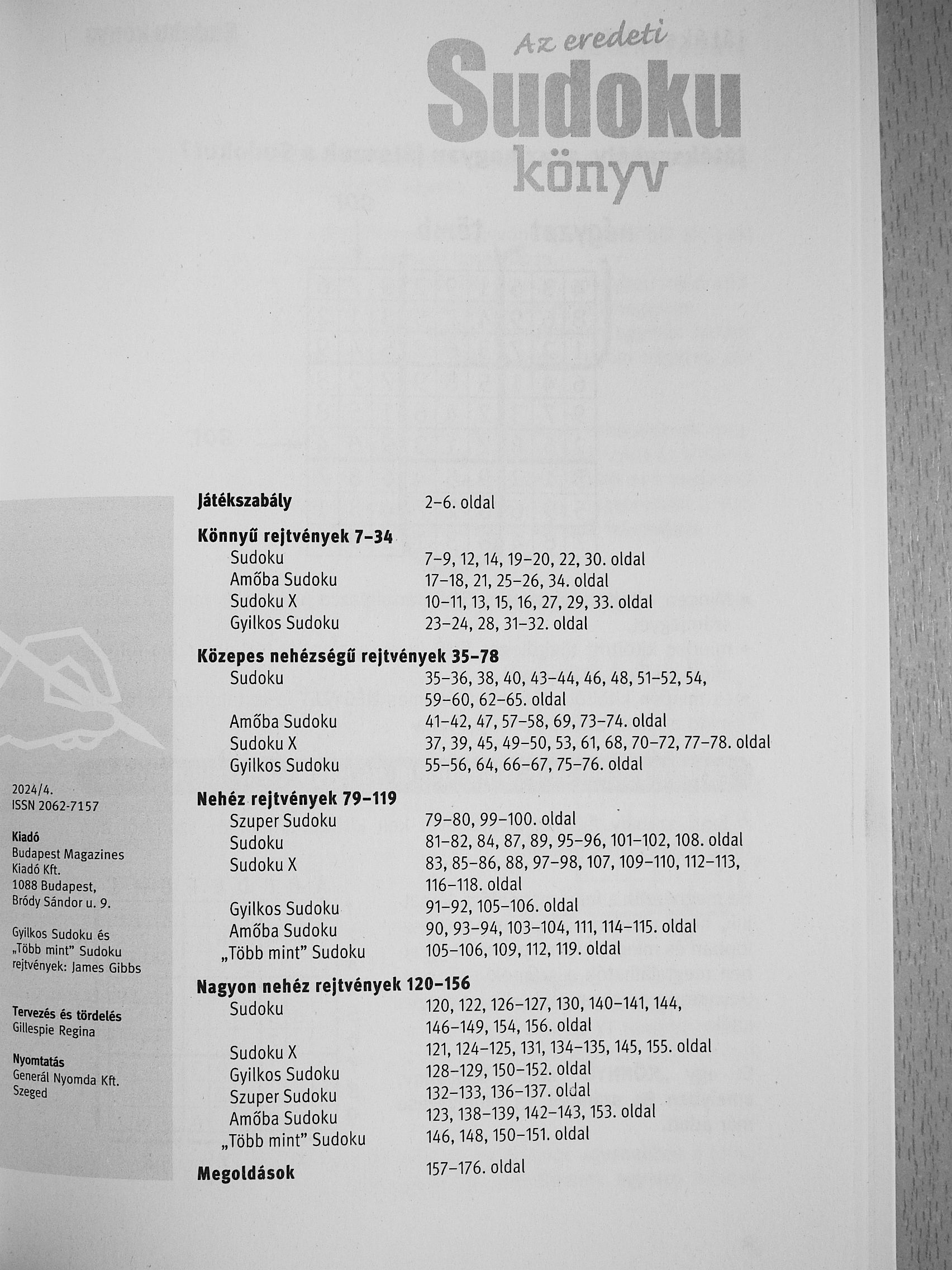 James Gibbs - Az eredeti Sudoku könyv 2024/25 tél [antikvár]