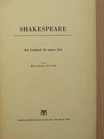 Jürgen Kuczynski - Shakespeare [antikvár]