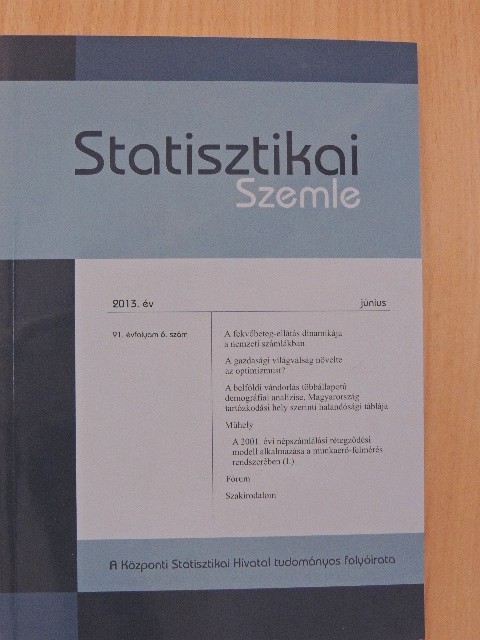 Bedekovics István - Statisztikai Szemle 2013. június [antikvár]