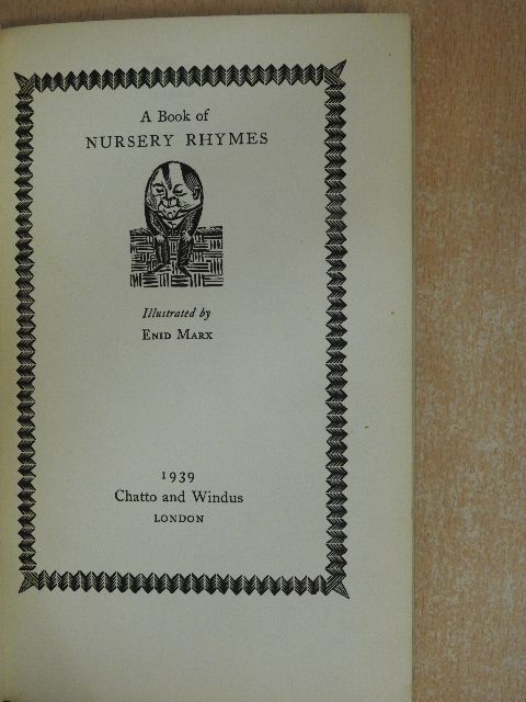 A Book of Nursery Rhymes [antikvár]