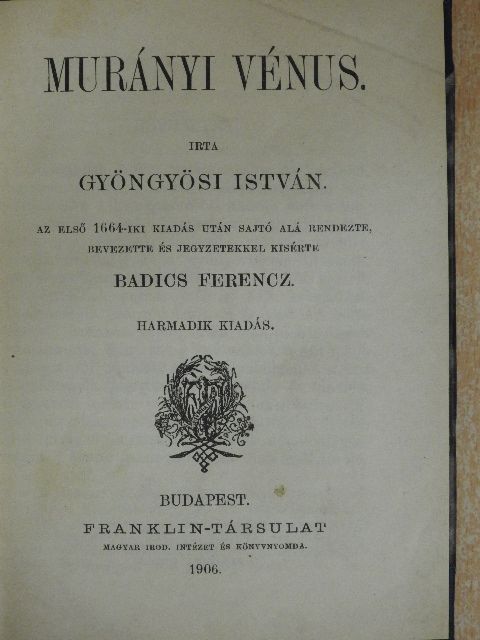 Gyöngyösi István - Murányi Vénus [antikvár]
