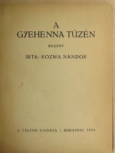 Kozma Nándor - A gyehenna tüzén [antikvár]