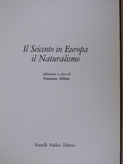 Il Seicento in Europa il Naturalismo [antikvár]