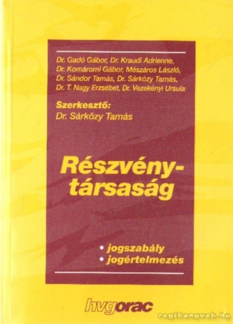 Dr. Sárközy Tamás - Részvénytársaság [antikvár]