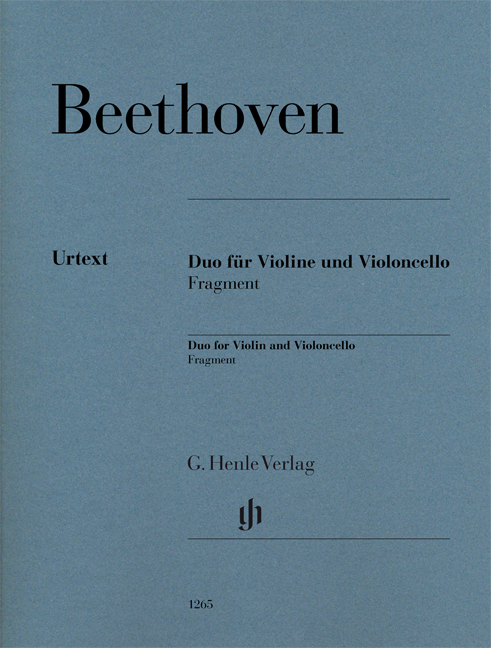 BEETHOVEN - DUO FÜR VIOLINE UND VIOLONCELLO. FRAGMENT