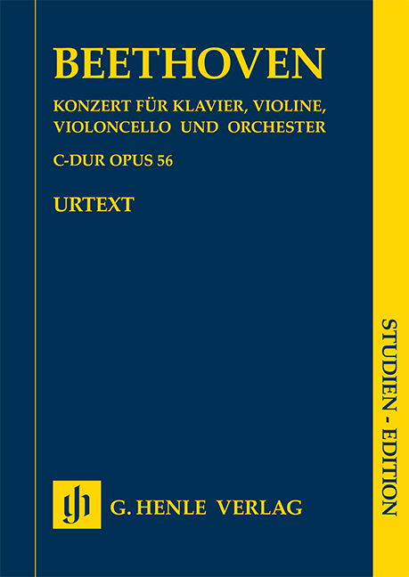 BEETHOVEN - KONZERT FÜR KLAVIER, VIOLINE, VIOLONCELLO & ORCH. C-DUR OP.56, STP. URTEXT