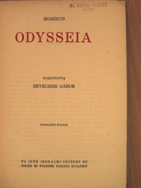 Homéros - Odysseia [antikvár]