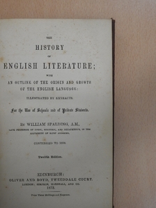 William Spalding - The history of english literature [antikvár]