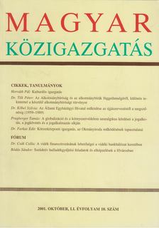 Verebélyi Imre - Magyar Közigazgatás 2001. október [antikvár]