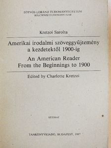 Edward Taylor - Amerikai irodalmi szöveggyűjtemény a kezdetektől 1900-ig [antikvár]