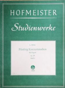 L. Milde - Fünfzig Konzert-Studien für Fagott 1. [antikvár]