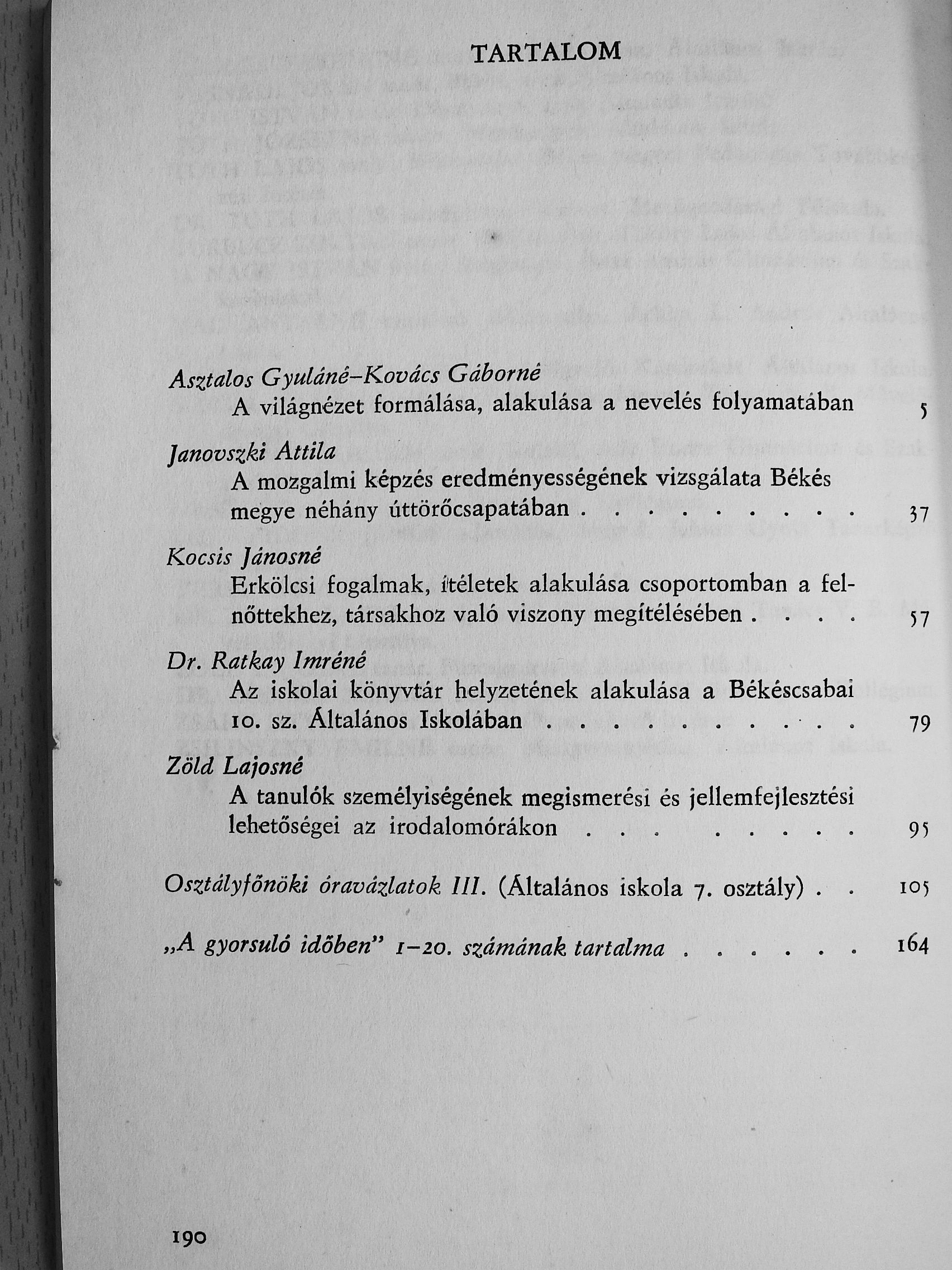 Asztalos Gyuláné - A gyorsuló időben 20. [antikvár]